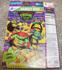 Rare Teenage Mutant Ninja Turtles Mutant Mayhem Cereal  General Mills EMPTY BOX