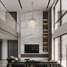 E26 Crystal Chandelier Modern Ceiling Light Lamp Pendant Lighting Fixture