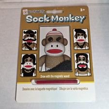 2012 Wolly Willy Sock Monkey With Magnetic Wand / New