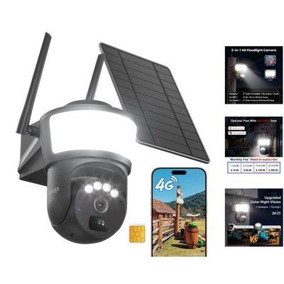 No WiFi Needed: 2K Resolution Solar Security Camera with Smart Motion Detection