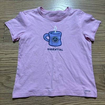 Life Is Good Essential Coffee Crusher Tee Small Women s