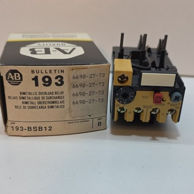 Allen-Bradley 193-BSB12 Bimetallic Overload Relay 0.8-1.2A AC 660V 4A 6-Pin