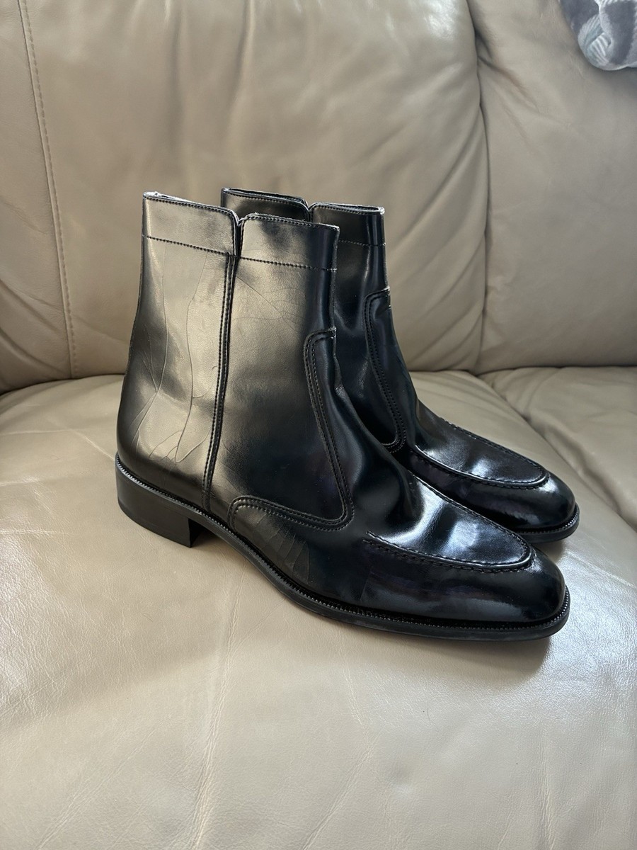 靴 90s Florsheim moc-toe short boots 8D Florsheim Black Essex Moc Toe Zipper Boots, Size 10, Men's | eBay