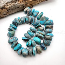 AAA Natural Turquoise Nugget Beads 8" Strand   20x15x10mm Blue Genuine Gemstone