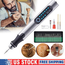 USB Rechargable Engraving Pen with 33 Bits Mini Electric DIY Engraver Cordless