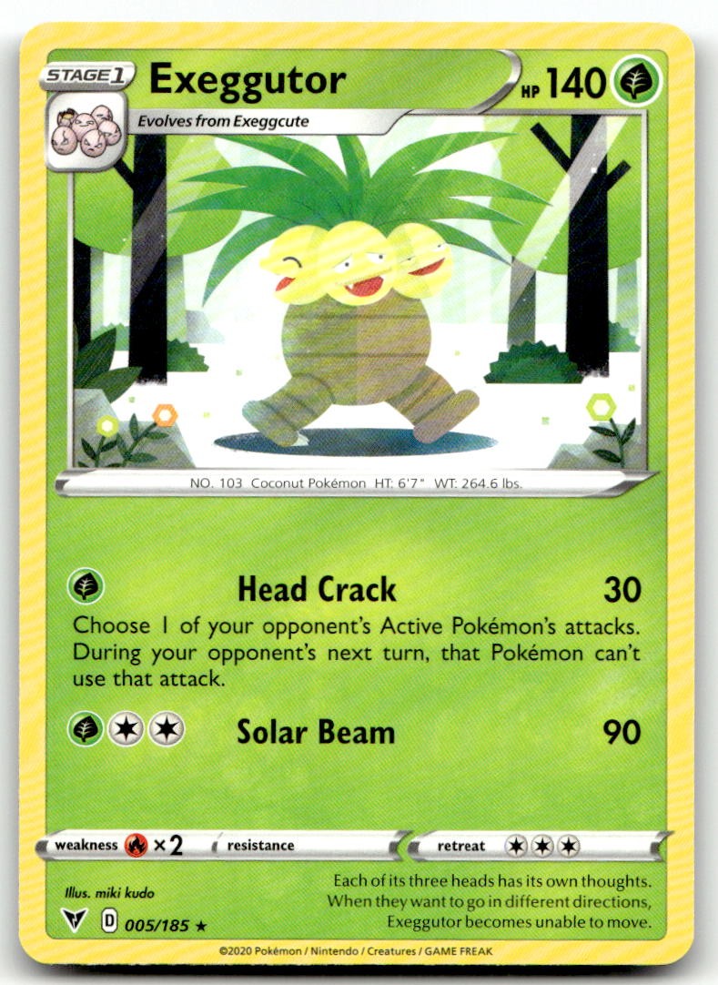 Exeggutor 005/185 Rare Vivid Voltage Pokemon Near Mint