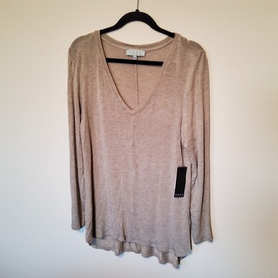 Quiet Luxury Joan Vass sweater In Oatmeal Size L NWT