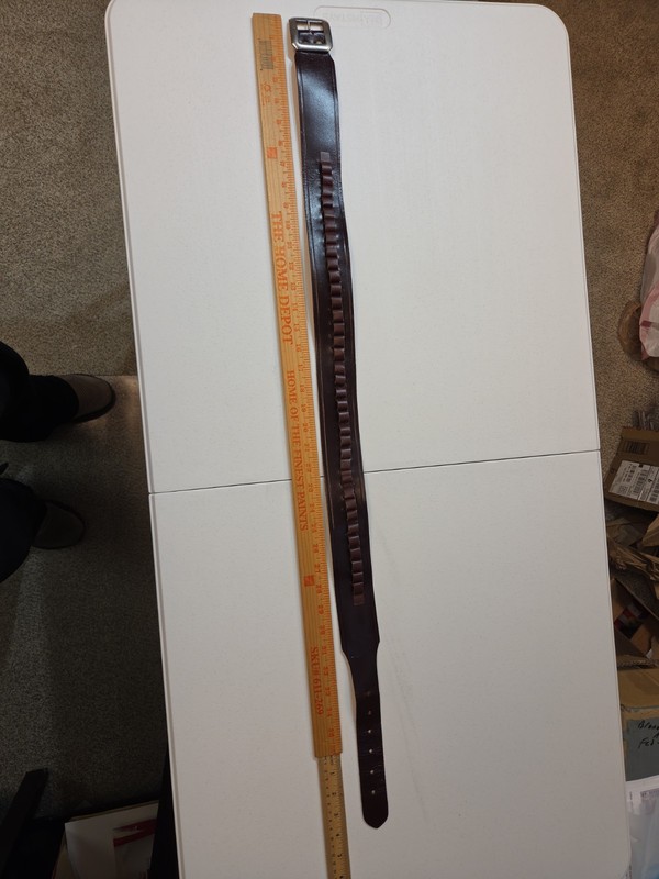 Redhead brand belt with 10mm cartridge holders. 33-38 inch punch-hole length