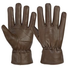 Men’s Leather Winter Gloves Sheepskin Lined Warm Driving Motorcycle Work Gloves