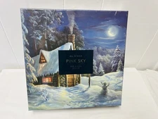 Pink Sky CALM Puzzle 500 Pc Jigsaw Winter Wonderland Holiday Game Night Fun NEW