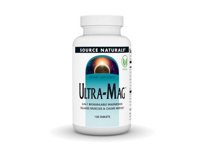 Magnesium Supplement Ultra Mag 120 Vegan Tablets Source Naturals daily