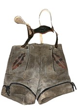 suede And Leather Authentic German Lederhosen Adult 10-VTG