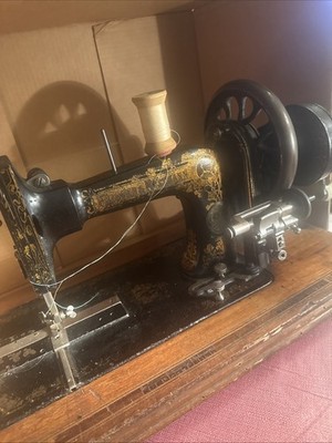 Frister & Rossmann Antique Sewing Machine Pre-1930 with Wooden Base