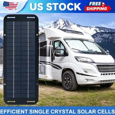 12V Trickle Battery Charger Maintainer 30W Solar Panel Kit for Car Boat RV