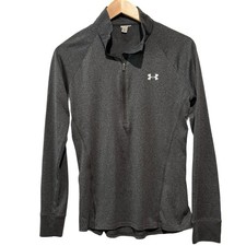 Under Armour Women Size M Loose 1/4 Zip Gray Lightweight Pullover Activewear