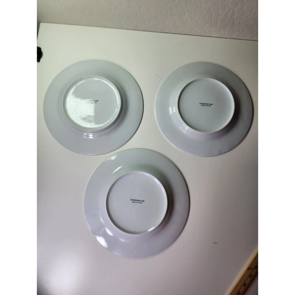 Platos de cena Charter Club Blossom amarillo púrpura floral vid 10,75" - Juego de 3 Foto 4 de 4