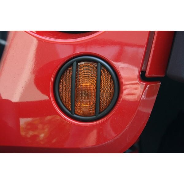 Grille de clignotant noire Euro Guard pour Jeep Wrangler JK 2007-2018