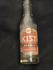 🍊 Vintage 1940s KIST Beverages Soda Pop Bottle — 7 fl. oz. — ACL Painted Label 