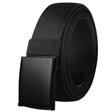 Mens Belts Plus Size 39'' to 75'' Stretch Elastic Web Cloth Belt Black