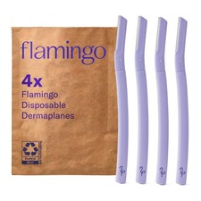 Flamingo Dermaplane Razor, Face Razors for Women, 1 Count Pack of 4 , Lilac