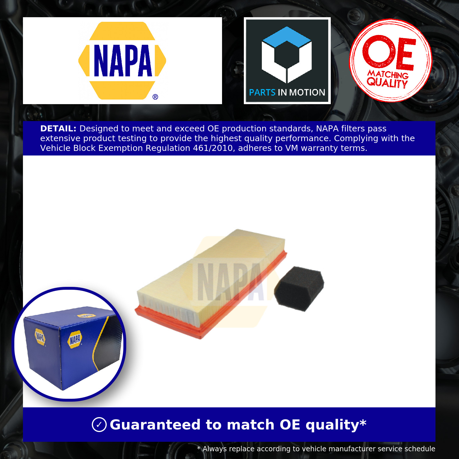 Air Filter Fits Citroën DS Fiat Opel Peugeot Skoda Toyota Vauxhall NAPA NFA1272 - Image 11