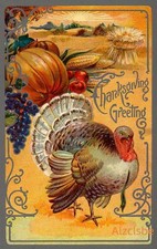 Thanksgiving Greeting Turkey Autum Tin Metal Signs Home D cor Wall Art 8x12