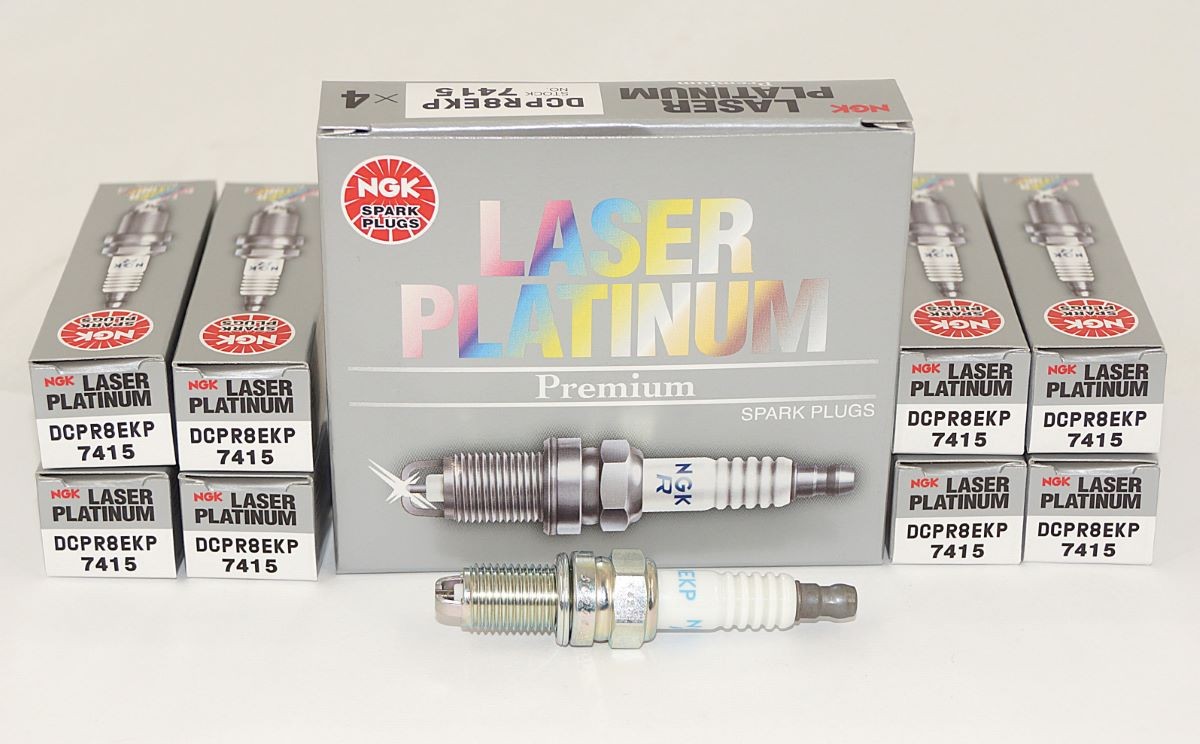 Set of 8 NGK 7415 DCPR8EKP Multi-Ground Spark Plugs