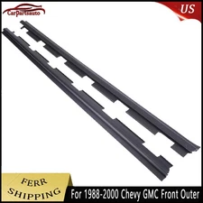 Fit For 1988-2000 Chevy GMC Front Outer Window Sweep Weather strip Seal Pair Set