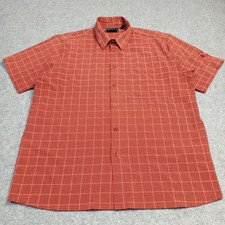Mammut Herren Shirt Größe M Rot-Scheck Kariert Hemd Kurzärmelig Wandern Trekking