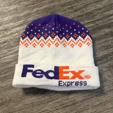 FedEx Express Knit Beanie Vintage White Purple & Orange Medium