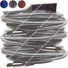 3Ft 6/10Ft Bulk Braided For Apple iPhone 11 XS iPad USB Charger Data Cable Cord