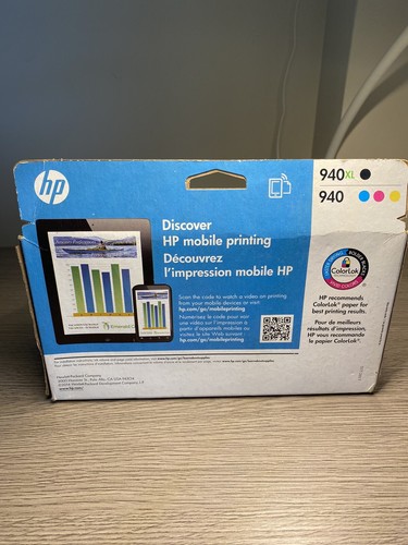 Genuine HP 940XL C4906A Black 940 CZ143FN Tricolor combo Printer Ink cartridge - Picture 2 of 6