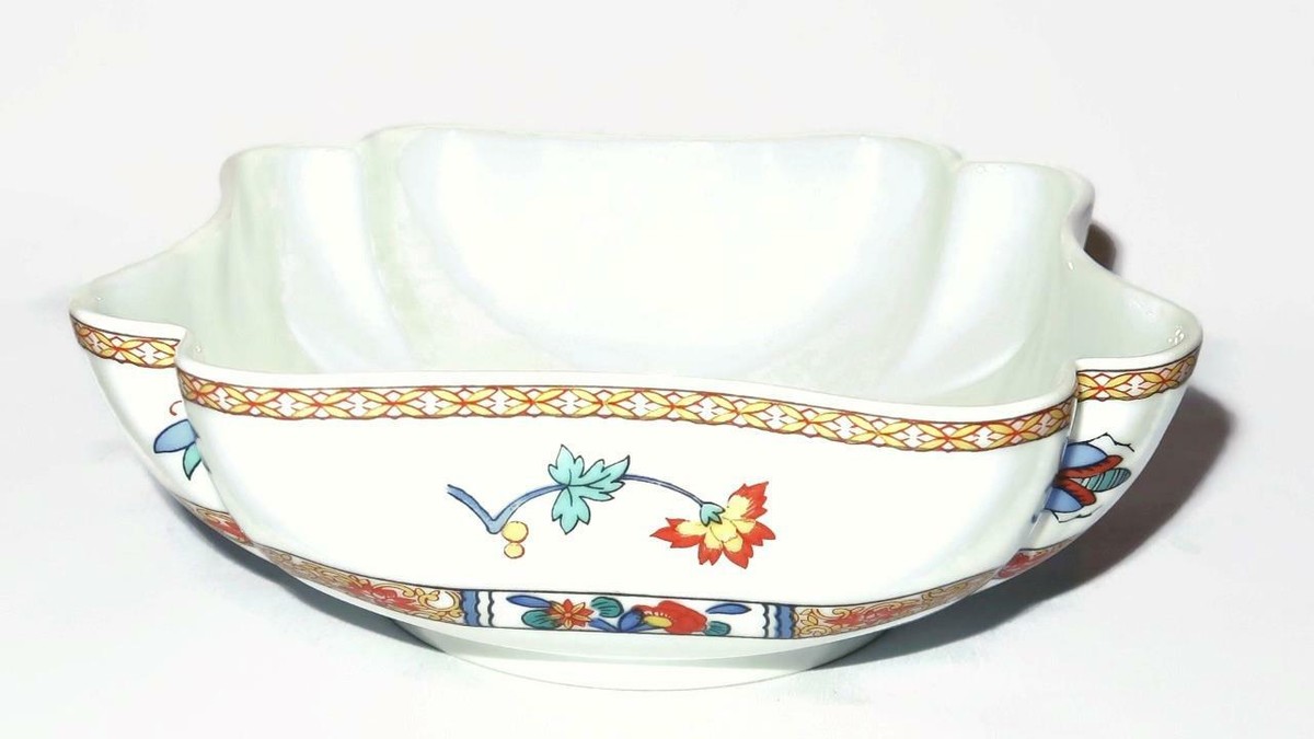 Bernardaud Limoges PAK HOI Square Large Lobed Bowl 6 1/2