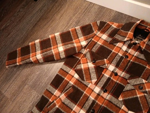 VTG 70s Sportswear Sears 40R Fleece Lined Plaid Flannel Jacket. Beautiful Colors - Picture 3 of 17