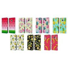 OFFICIAL HAROULITA FRUITS LEATHER BOOK WALLET CASE COVER FOR MOTOROLA PHONES