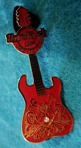 CABO SAN LUCAS MEXICO DIAMOND RED COUTURE GUITAR 2009 Hard Rock Cafe PIN LE