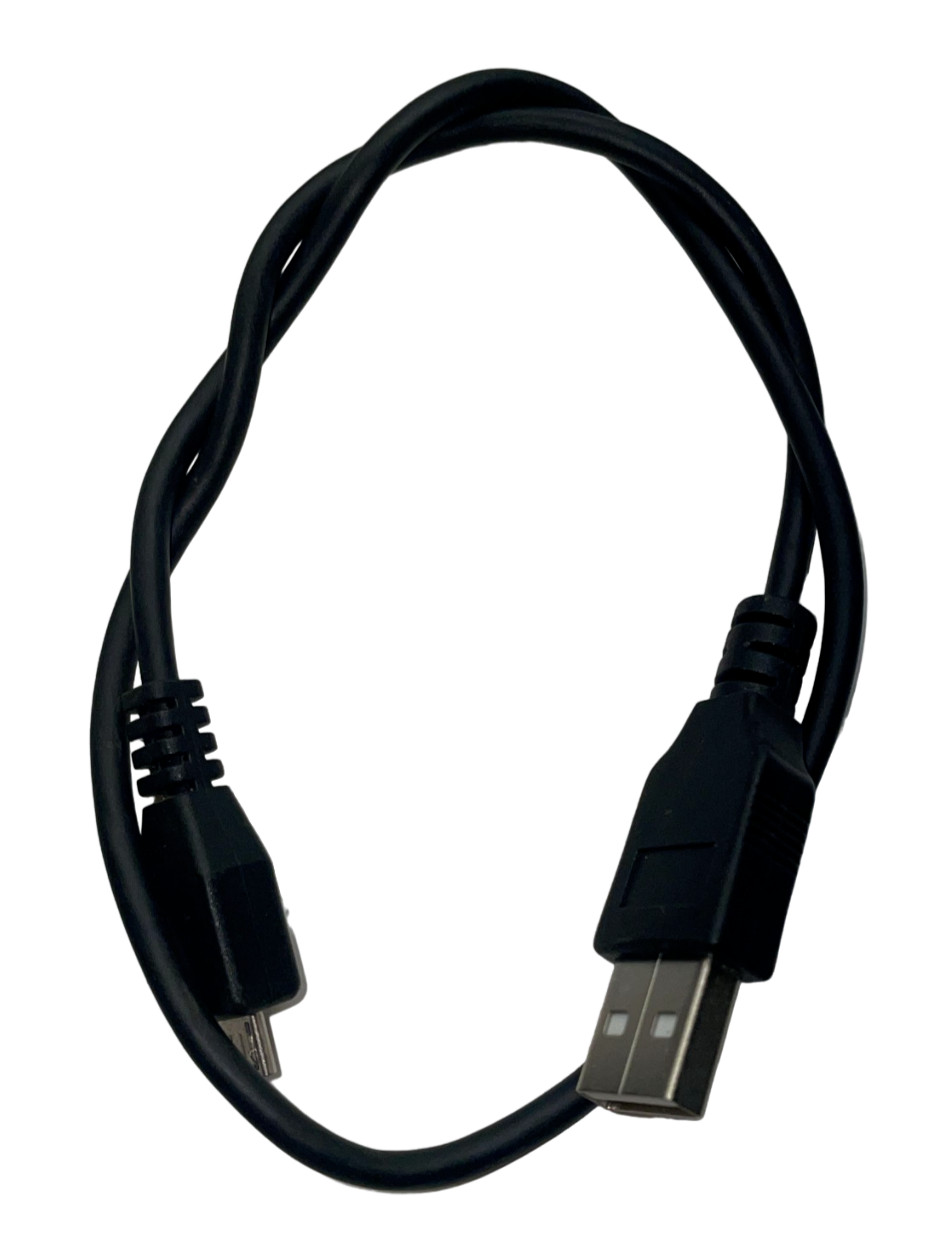 Universal Micro USB-B to USB-A Charging Cable for Smart Devices - Black