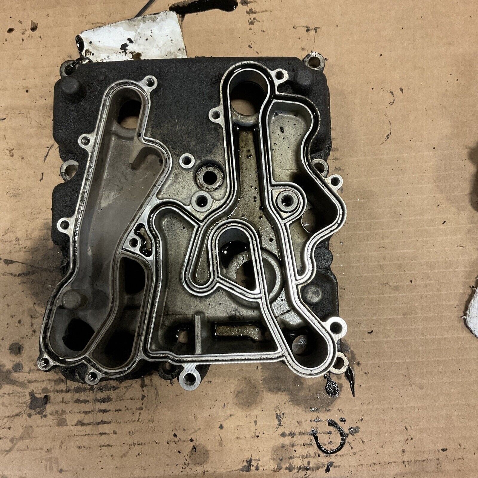 2008-2010 6.4L Ford Powerstroke Oil Cooler Housing Cover Maxxforce 7 TXC