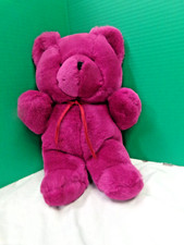 stuffed plush 13" teddy bear. purple, very soft
