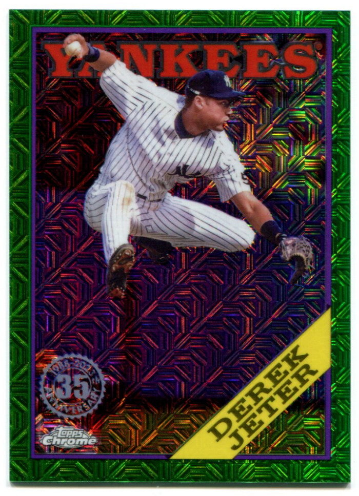 2023 Topps Series 2 Derek Jeter Silver Pack Mojo Green Parallel /99 Yankees