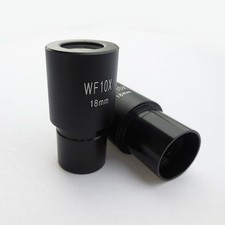 2pcs 10X/18mm Widefiled Eyepiece for Biological Microscope 23.2mm Mount