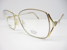 Womens Vintage Eyeglasses Liberty Maria Brown Pearl Gold Retro Fashion NOS 57