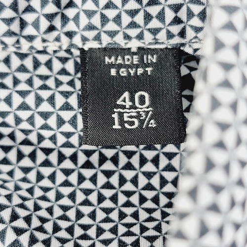 ERMENEGILDO ZEGNA Z Drop 8 Mens 40 / 15.75 Blue Cotton Blend Casual Dress Shirt - Picture 8 of 18