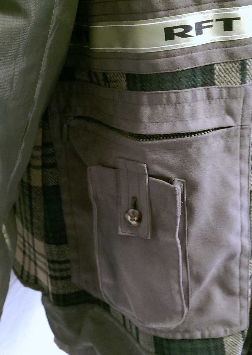 RFT Brown Microsuede Button Down Jacket w/Lining … - image 9