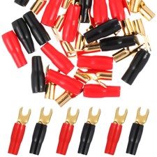 10 Pairs copper spade connector Crimp Terminals Speaker Wire Connectors quick
