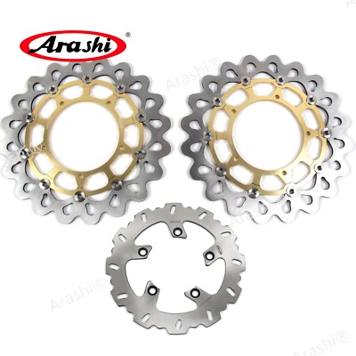 Arashi GOLD Front Rear Brake Disc Rotor For Yamaha FZ1 FAZER ABS 1000 2007-2012