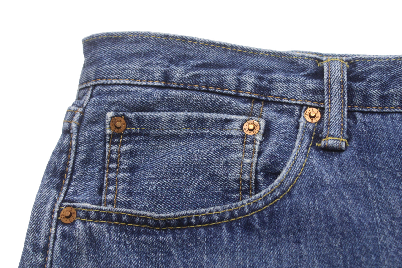 Levi's 501 Jeans Mens W38/L34 Straight Fit Button Fly Fade Effect Blue Denim thumbnail 6