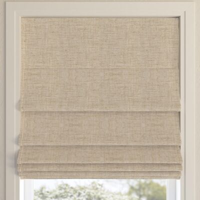 Sun Zero Seraphina Textured 100% Blackout Cordless Roman Shade, 27'' x 64'', Taupe