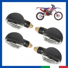 Kit 2 Coppie Frecce moto universali corte colore carbonio omologate scooter am6