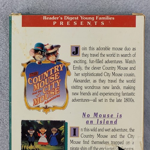 The Country and City Mouse Adventures No Mouse is an Island VHS 1997 TESTED - Imagen 4 de 10